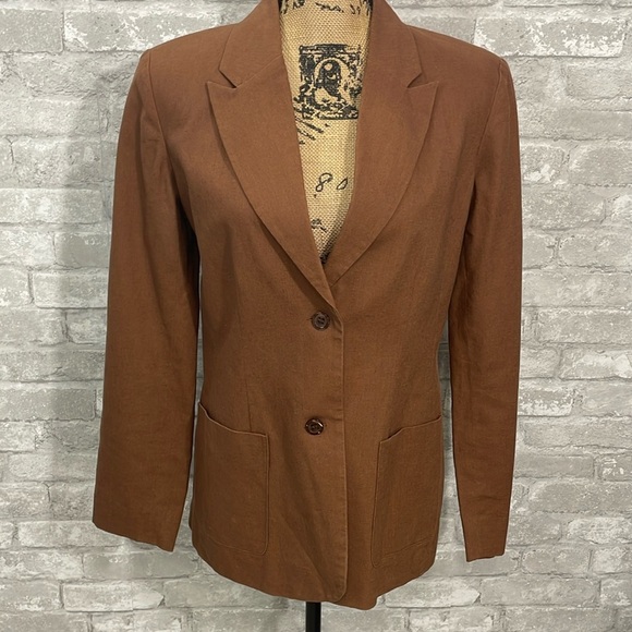 Chadwicks Linen Blend Blazer and Skirt Set - Picture 3 of 11